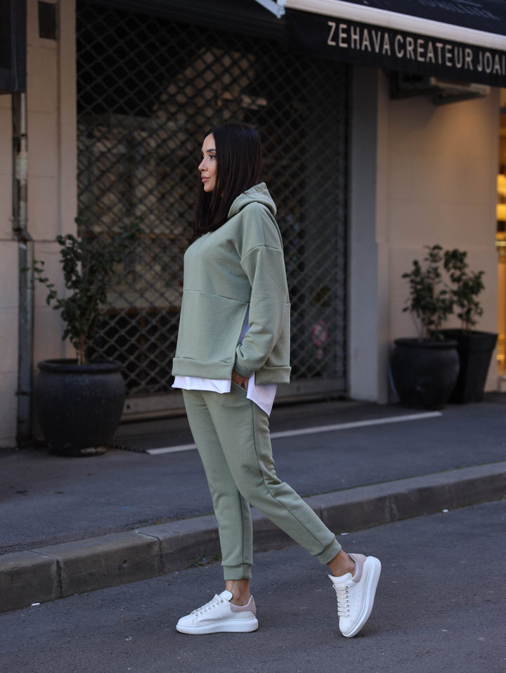 Set bumbac mamă-copil Denver Verde Mentă