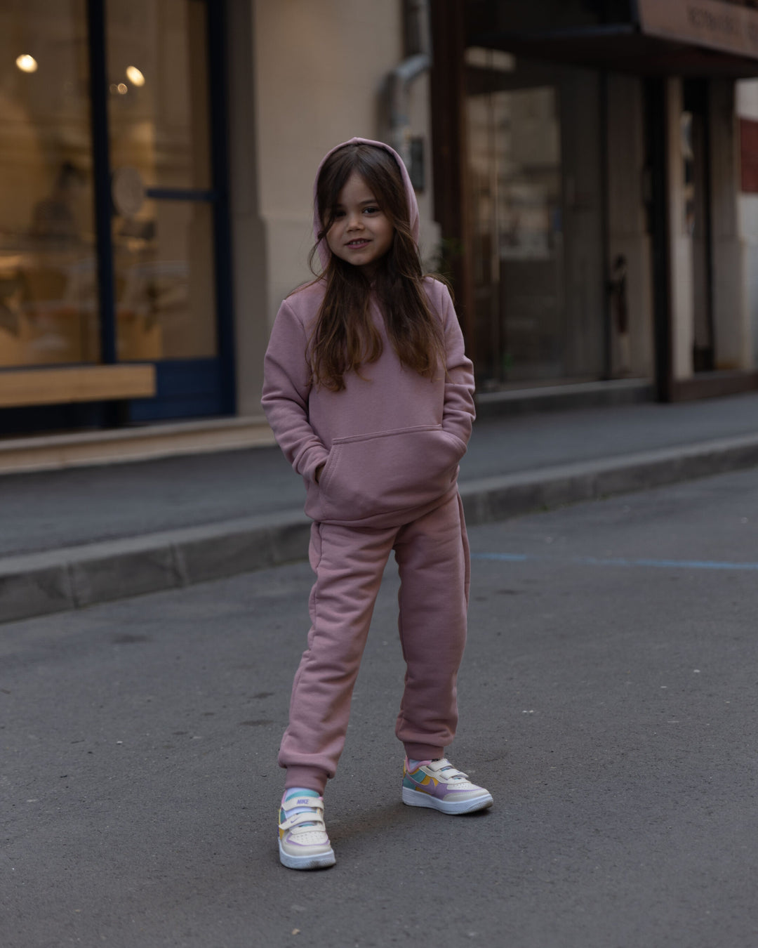 Set mama-copil/ Trening Bumbac Alice Roz Pudra