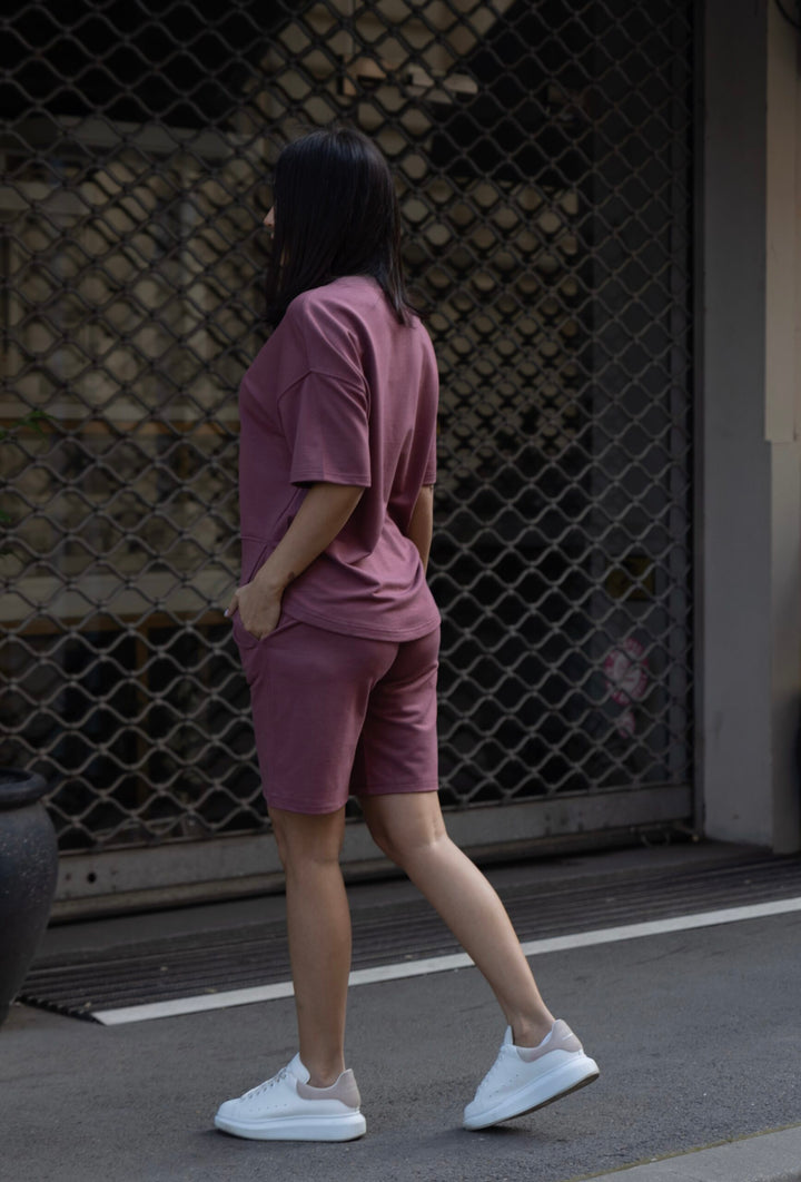 Set bumbac Stilish Bordo