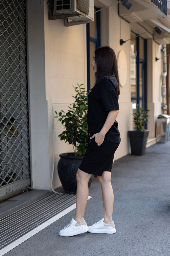 Set bumbac Stilish Negru