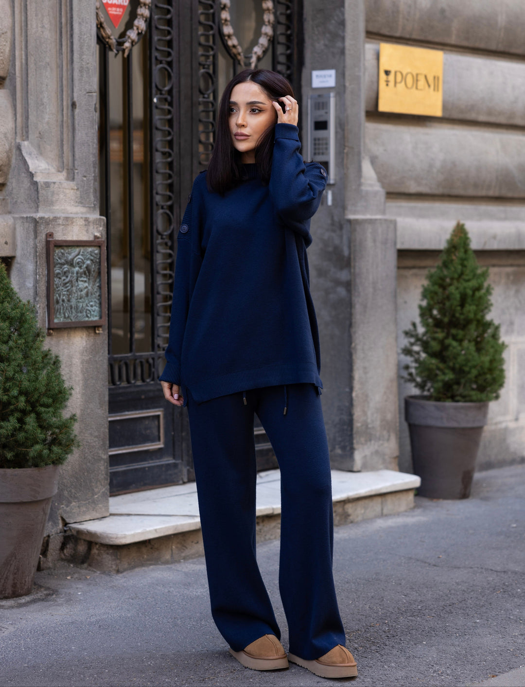 Set tricot Adele Bleumarin