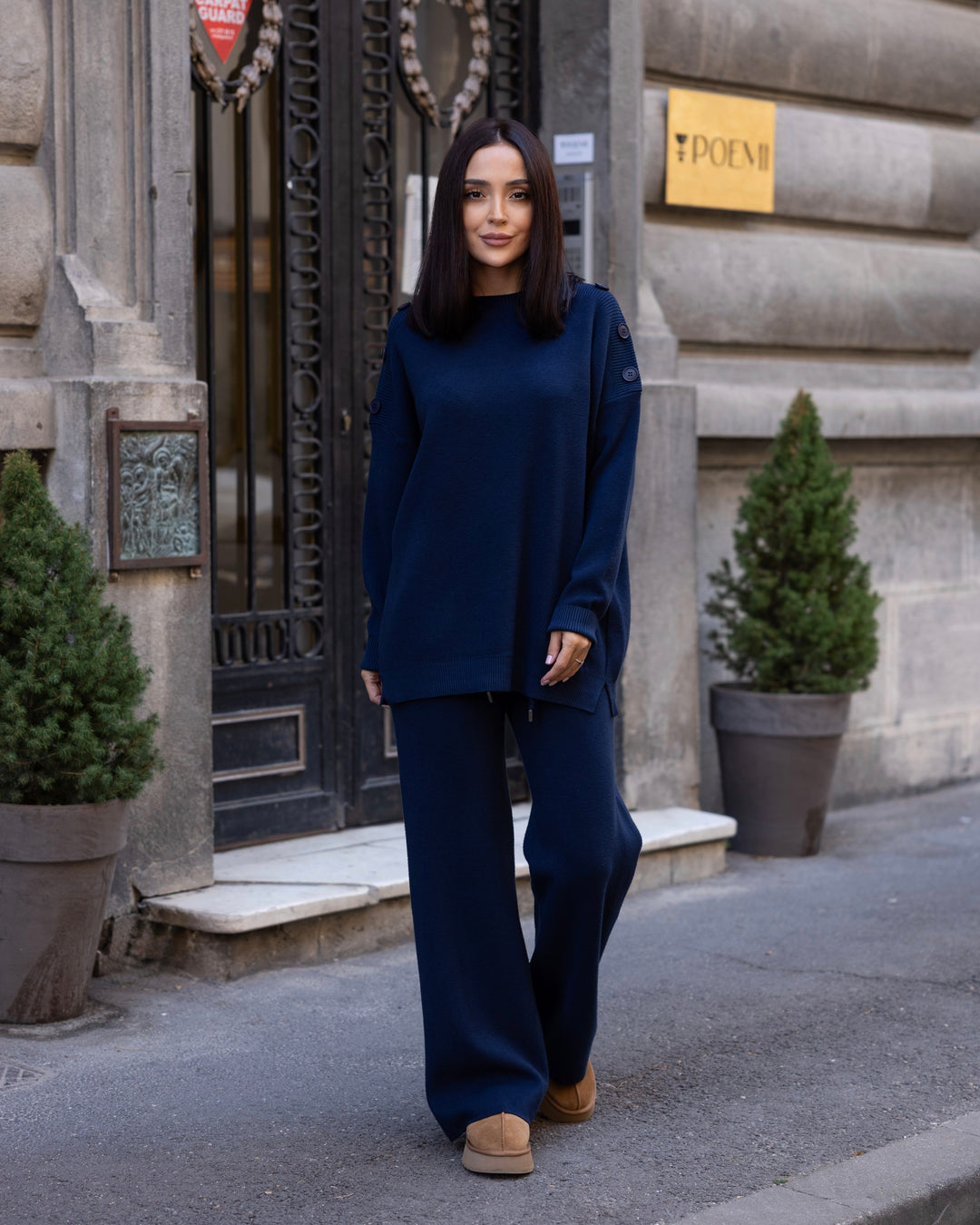 Set tricot Adele Bleumarin