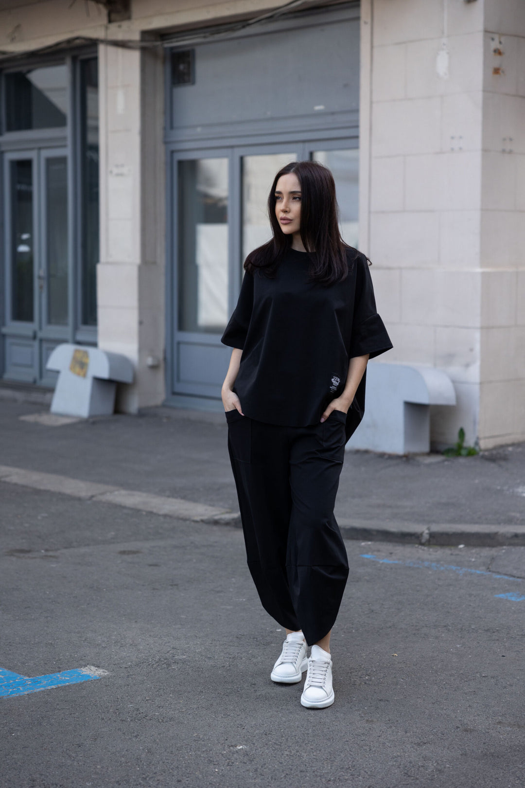 Set bumbac Kaida Negru