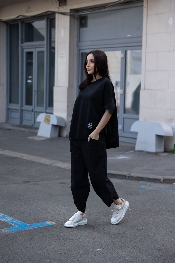 Set bumbac Kaida Negru