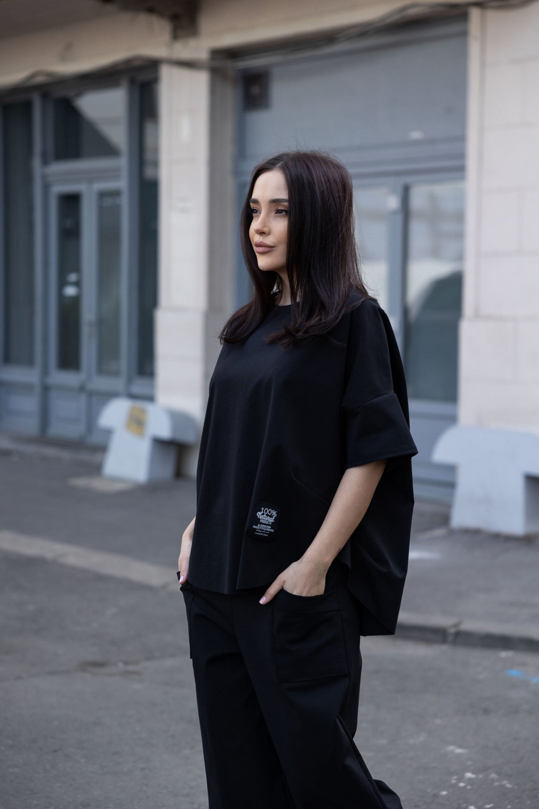 Set bumbac Kaida Negru