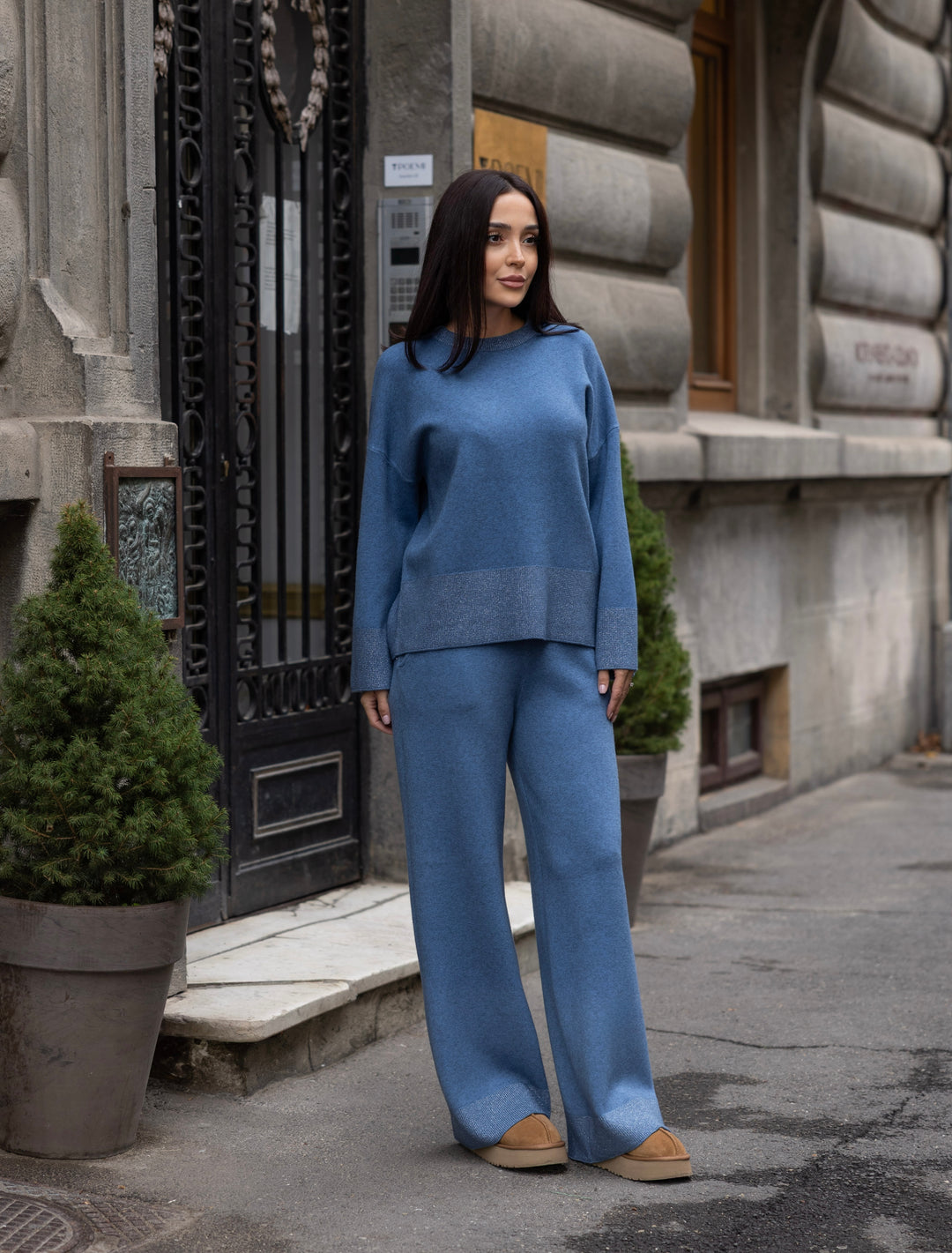 Set tricot Sofia Albastru
