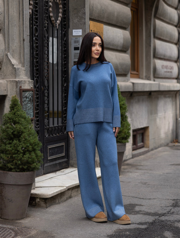 Set tricot Sofia Albastru