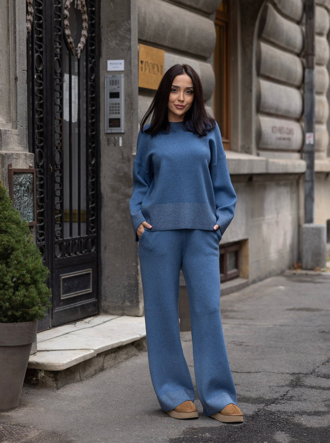 Set tricot Sofia Albastru