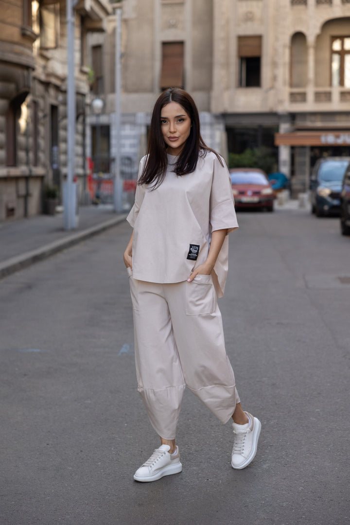 Set bumbac Kaida Bej