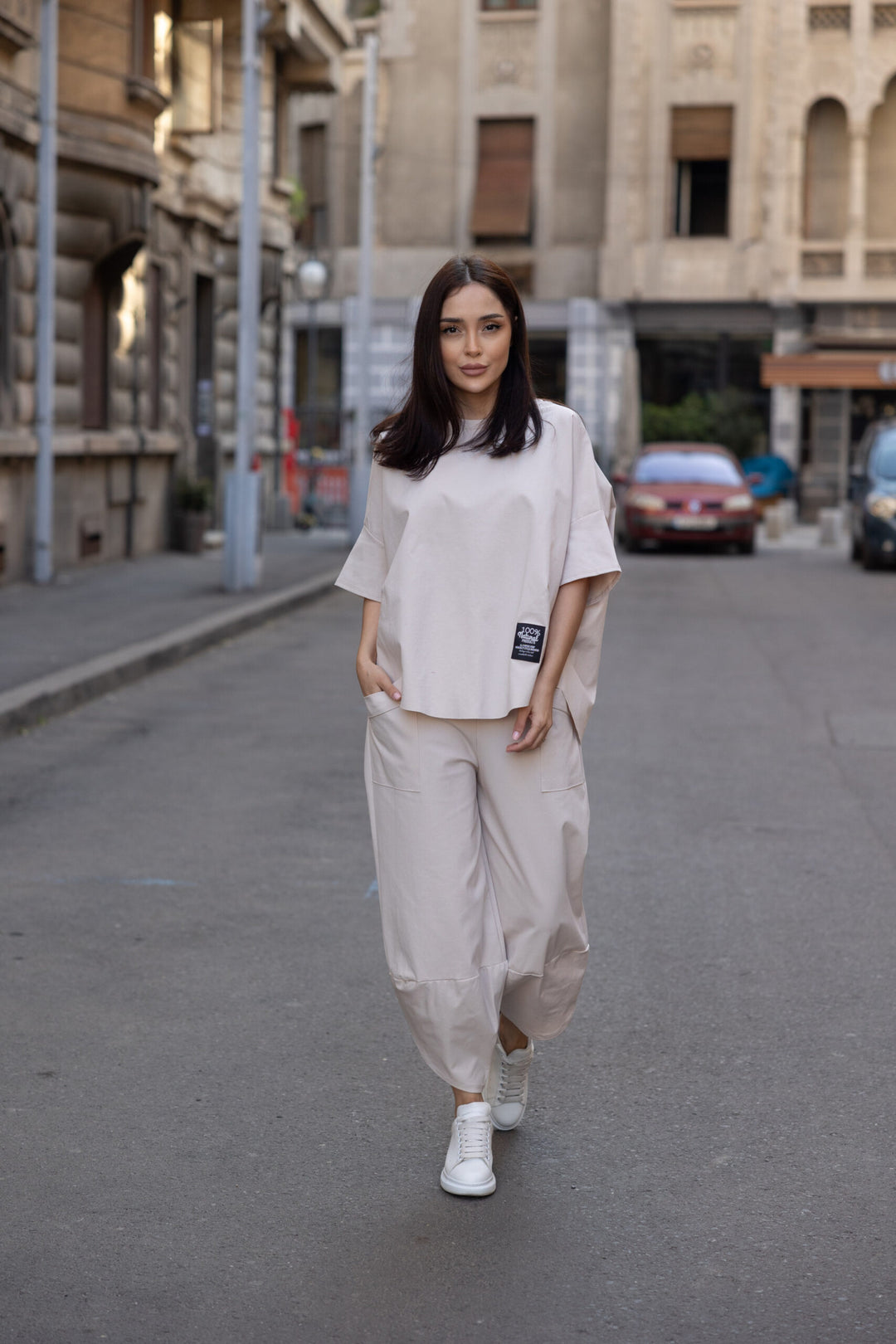 Set bumbac Kaida Bej
