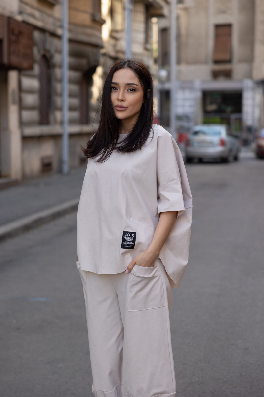Set bumbac Kaida Bej