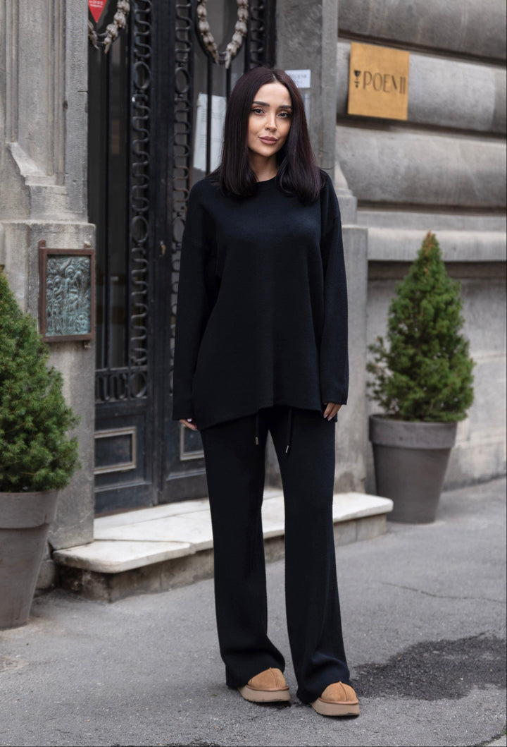 Set tricot Milena Negru