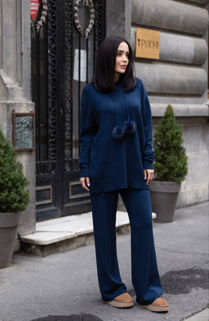Set tricot Mia Bleumarin