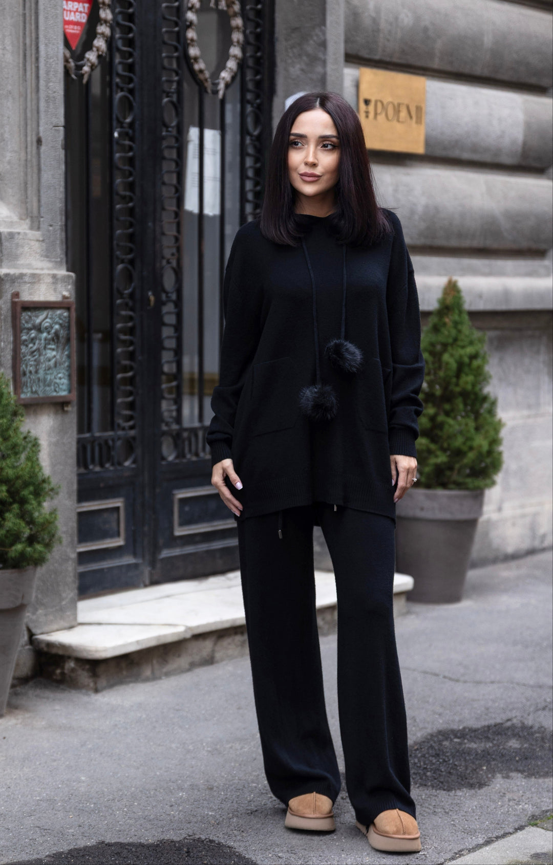 Set tricot Mia Negru
