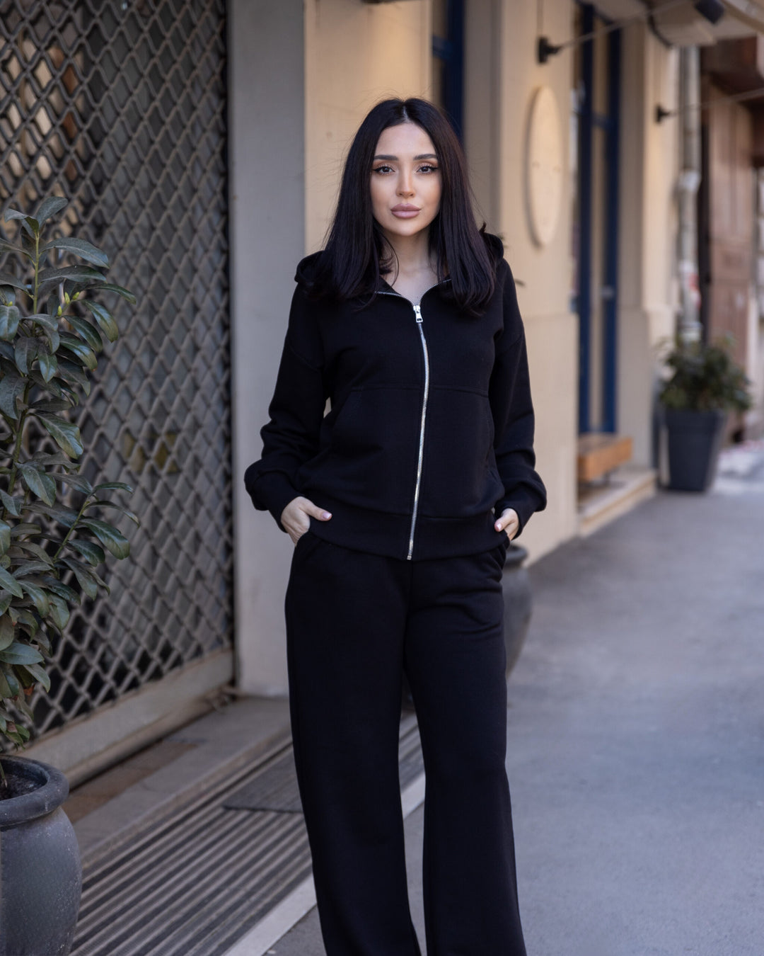 Trening bumbac 100% Malika Negru