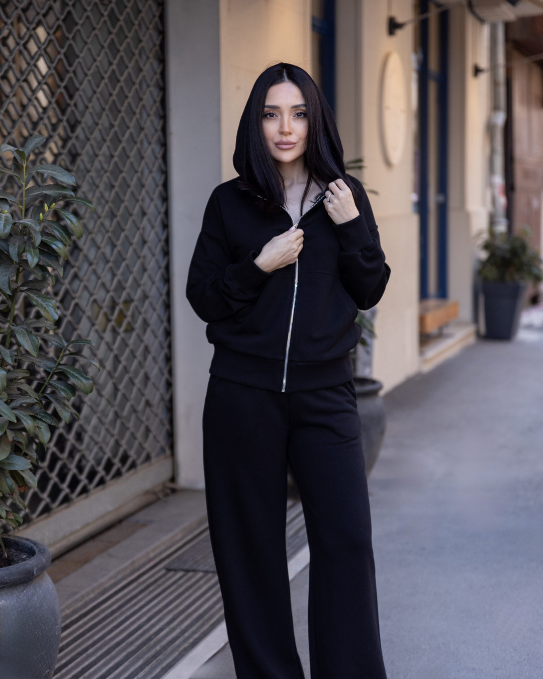 Trening bumbac 100% Malika Negru