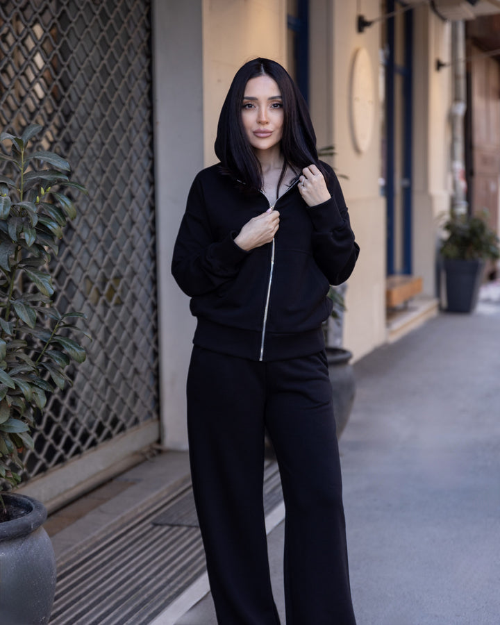 Trening bumbac 100% Malika Negru