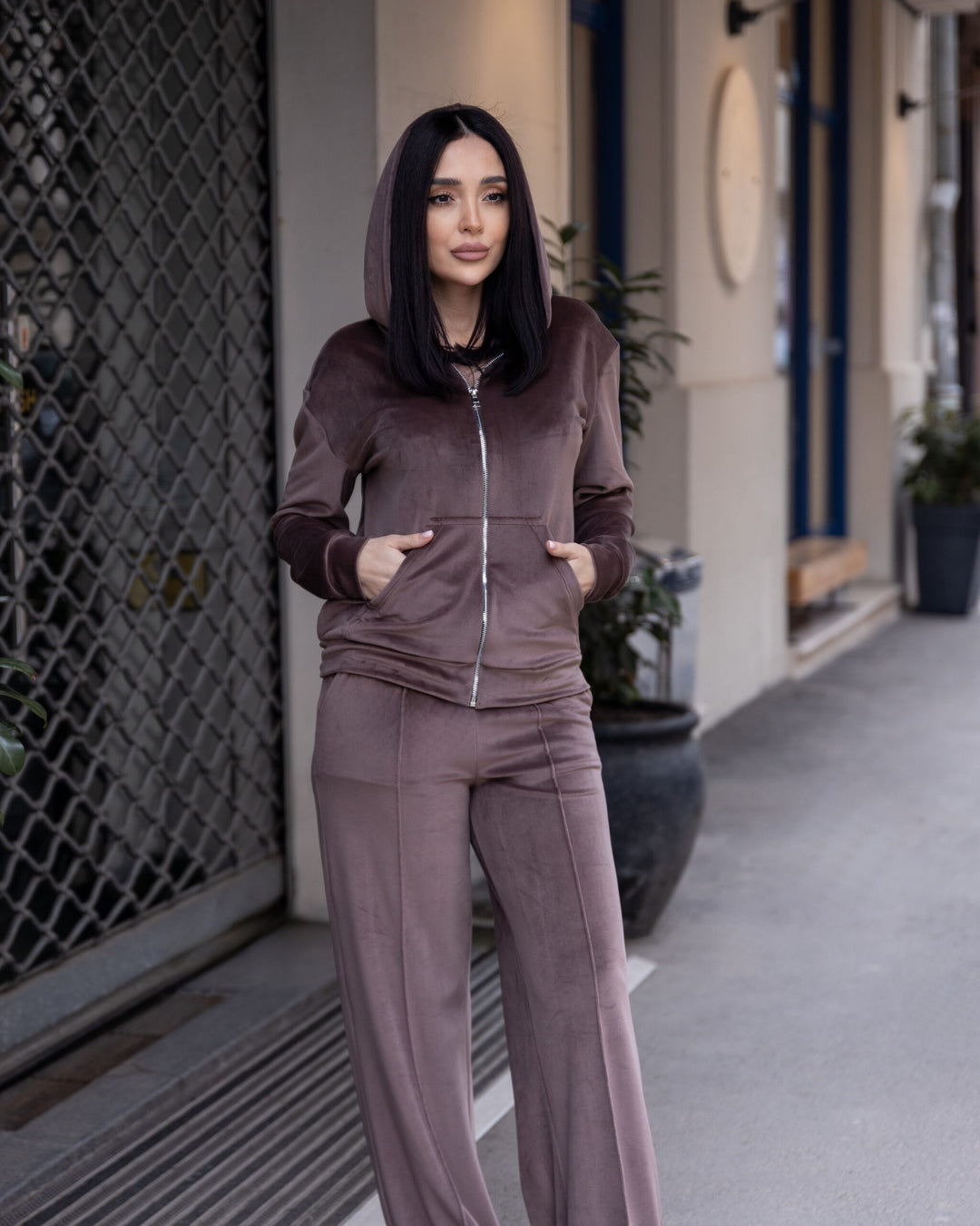 Trening catifea Chloe Mocha