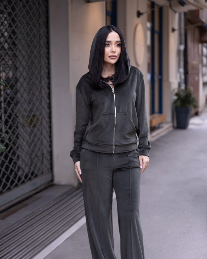 Trening catifea Chloe Kaki