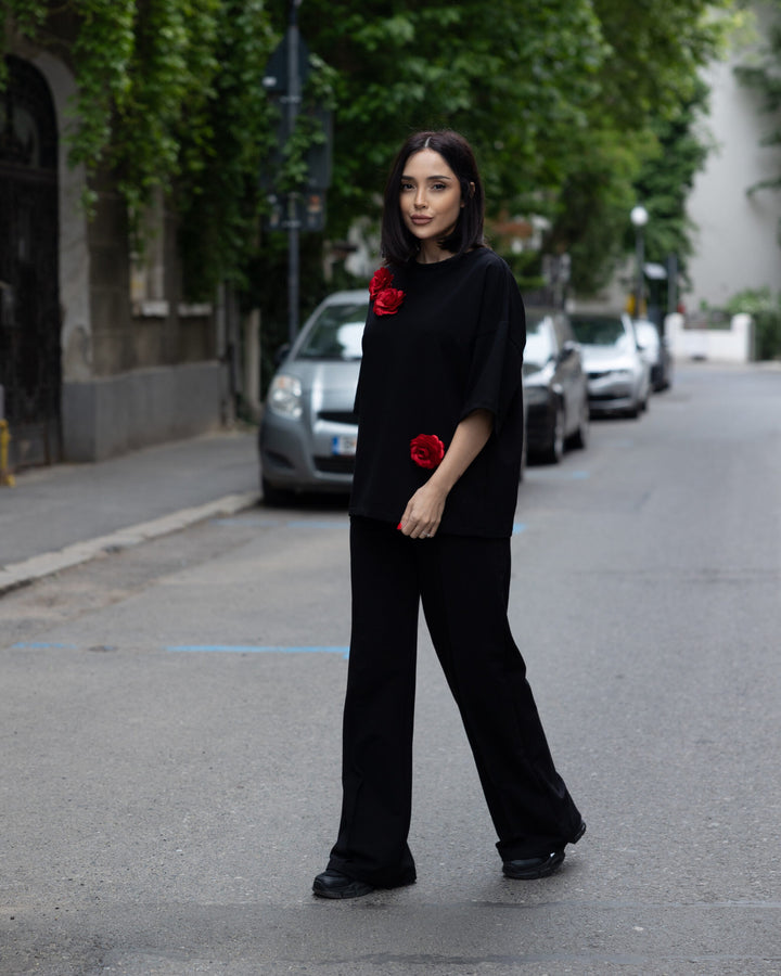 Trening bumbac Rose Negru