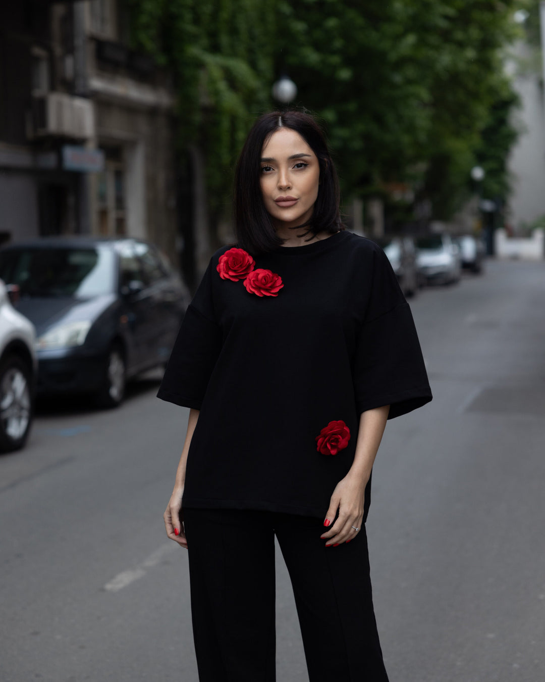 Trening bumbac Rose Negru