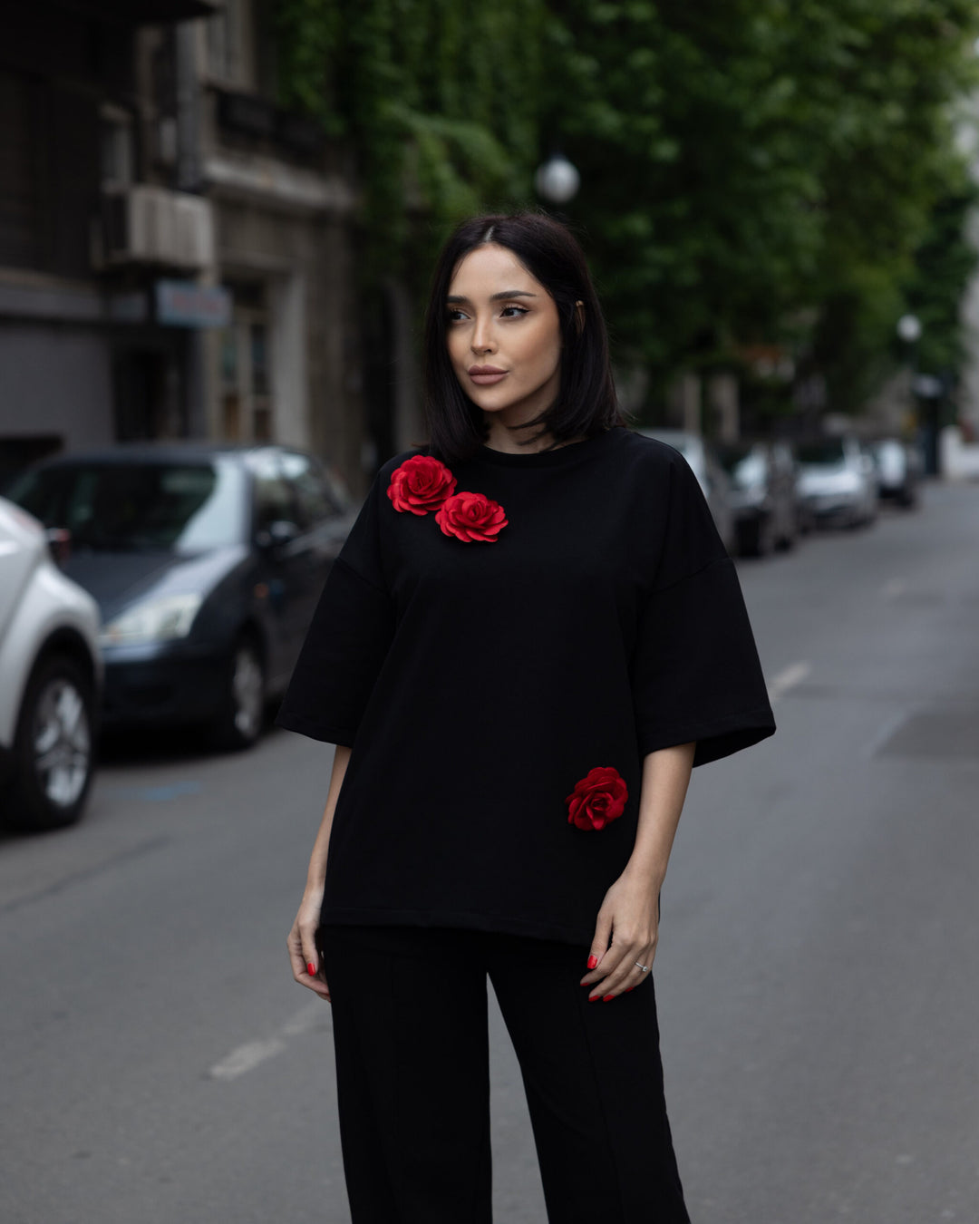 Trening bumbac Rose Negru