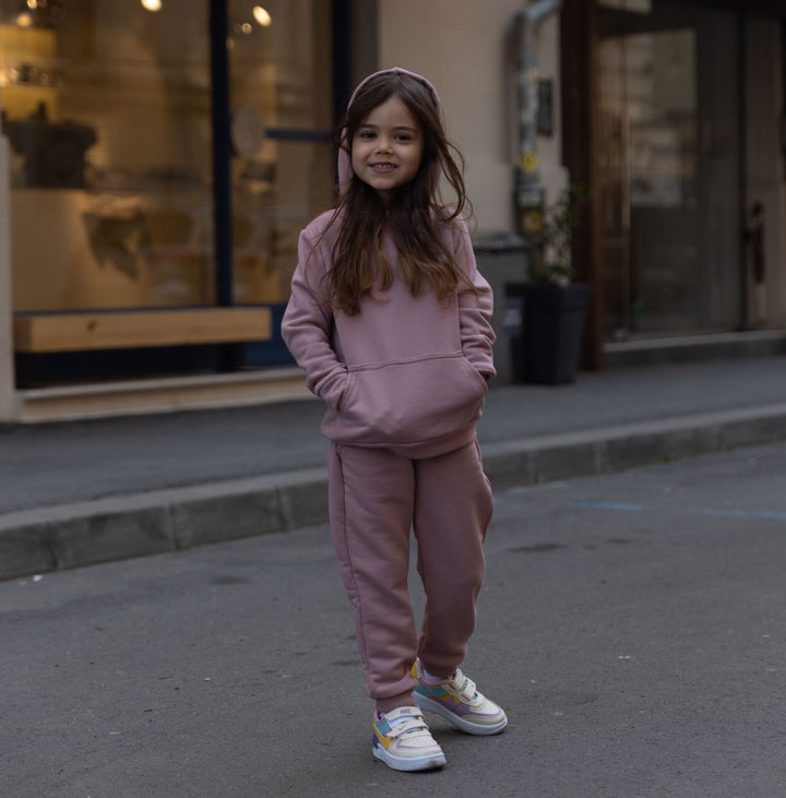 Set mama-copil/ Trening Bumbac Alice Roz Pudra