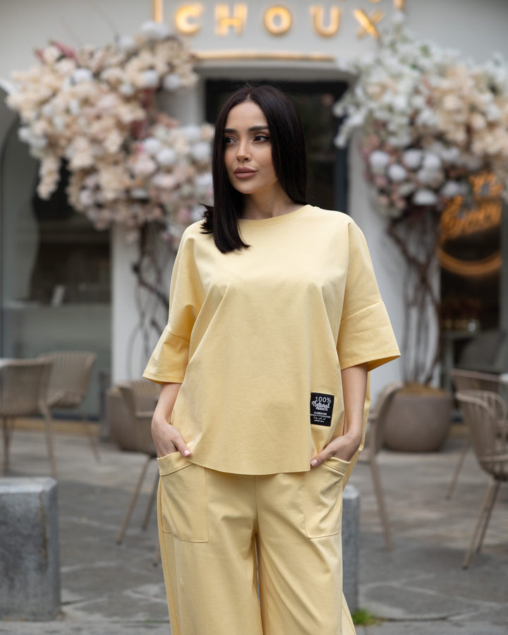 Set bumbac Kaida Galben