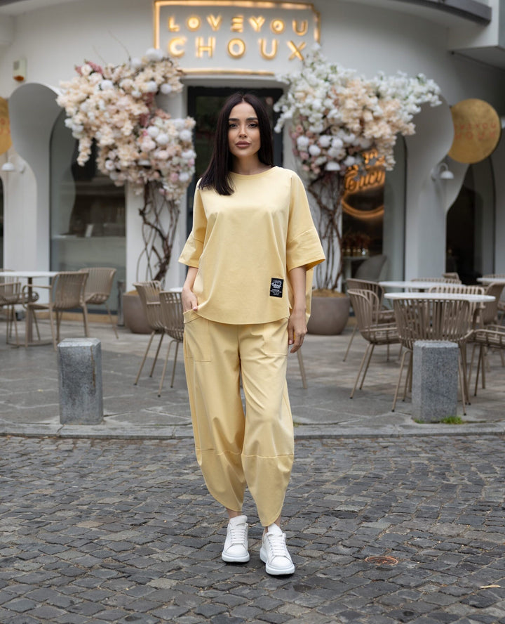 Set bumbac Kaida Galben