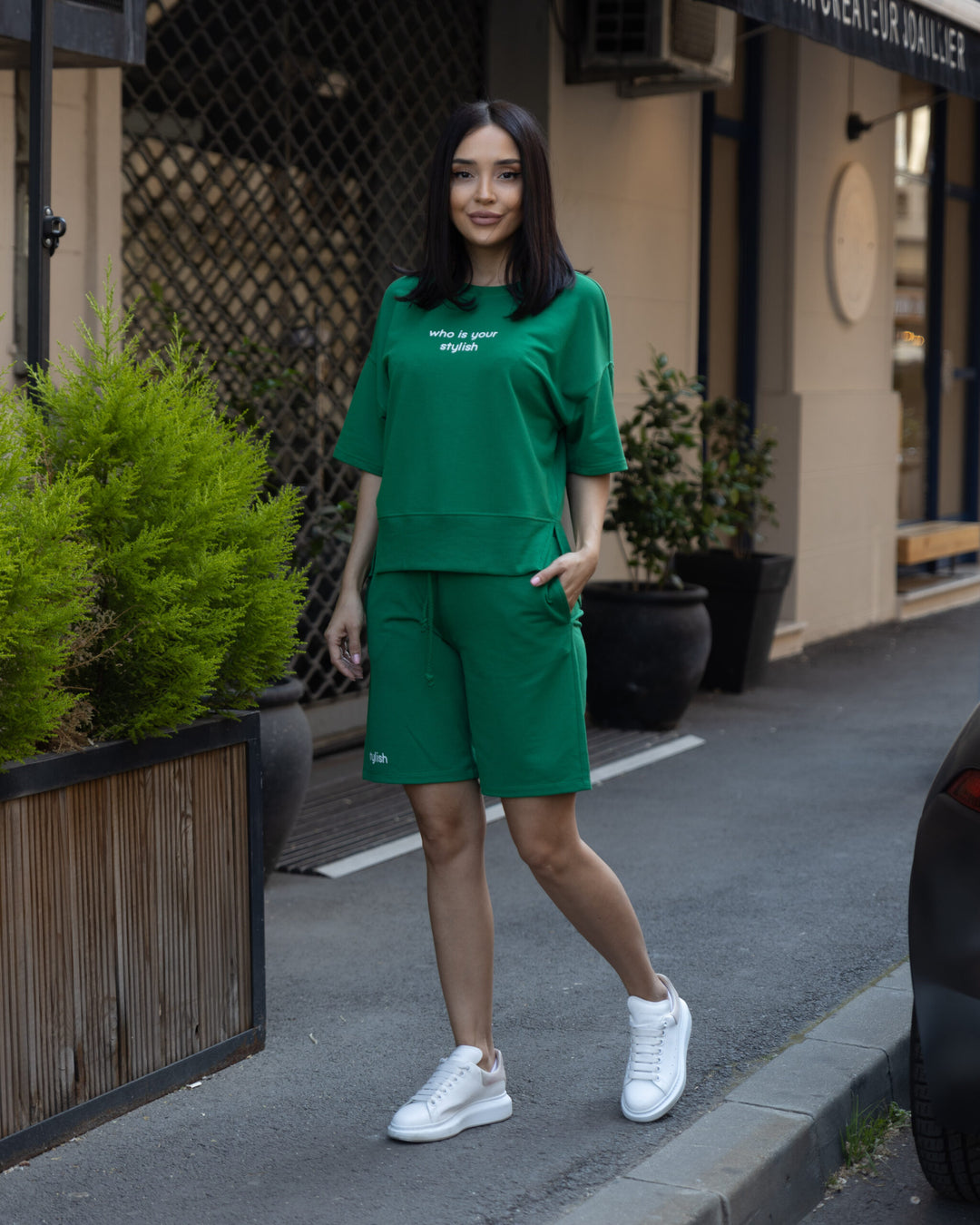 Set bumbac Stilish Verde