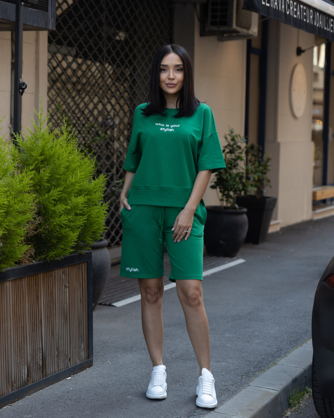 Set bumbac Stilish Verde