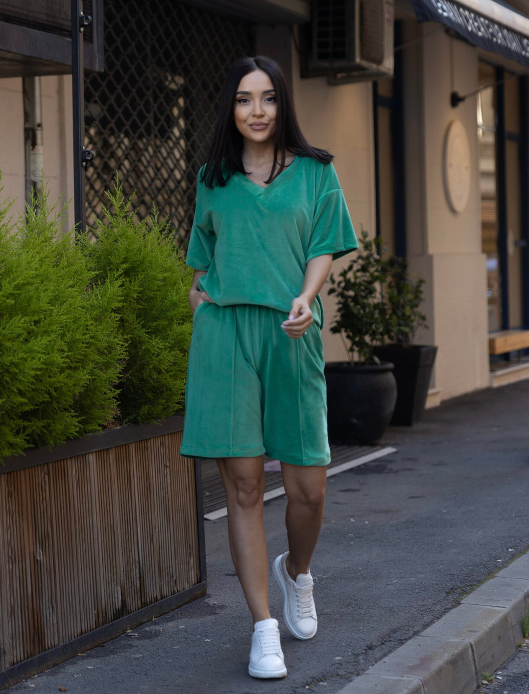 Set catifea Amme Verde
