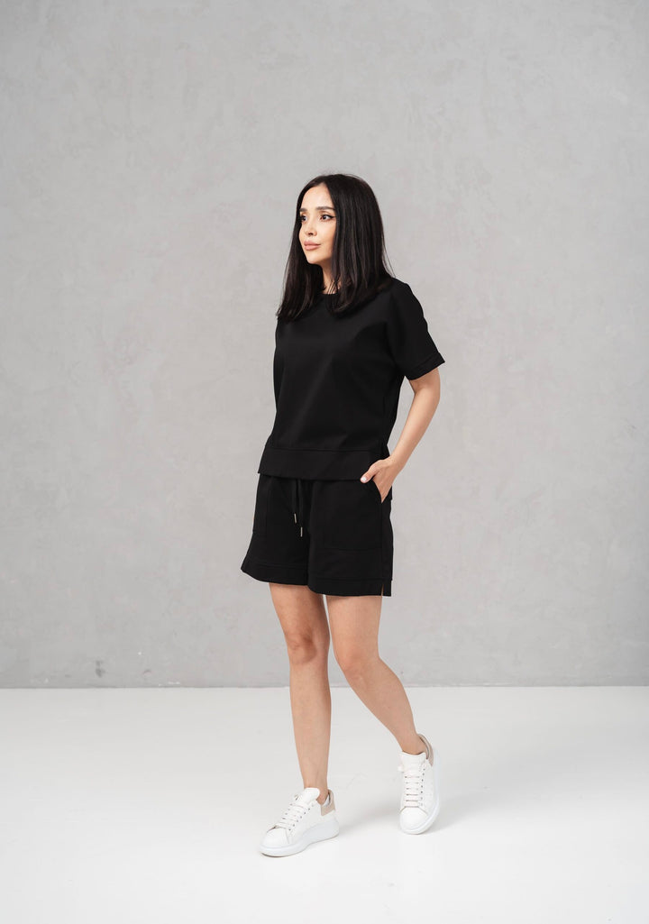 Set bumbac Kiara Negru