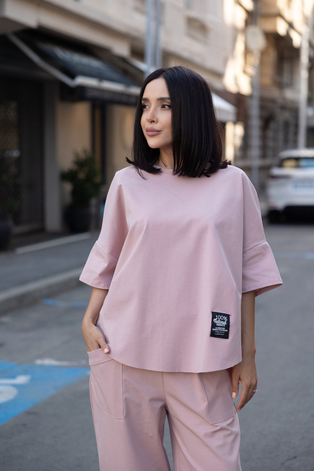 Set bumbac Kaida Roz Pudră