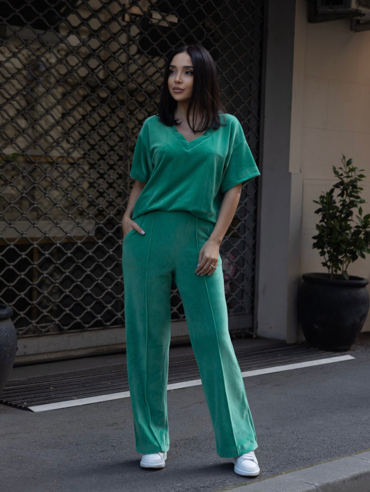 Set catifea Kendra Verde