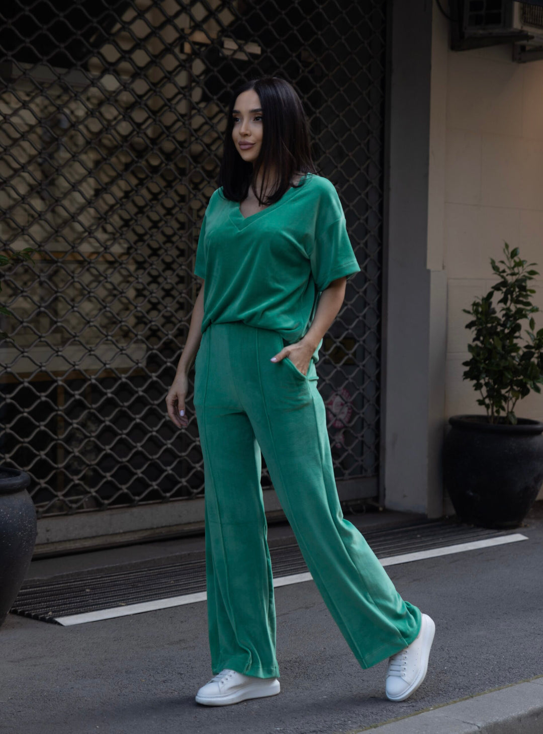 Set catifea Kendra Verde