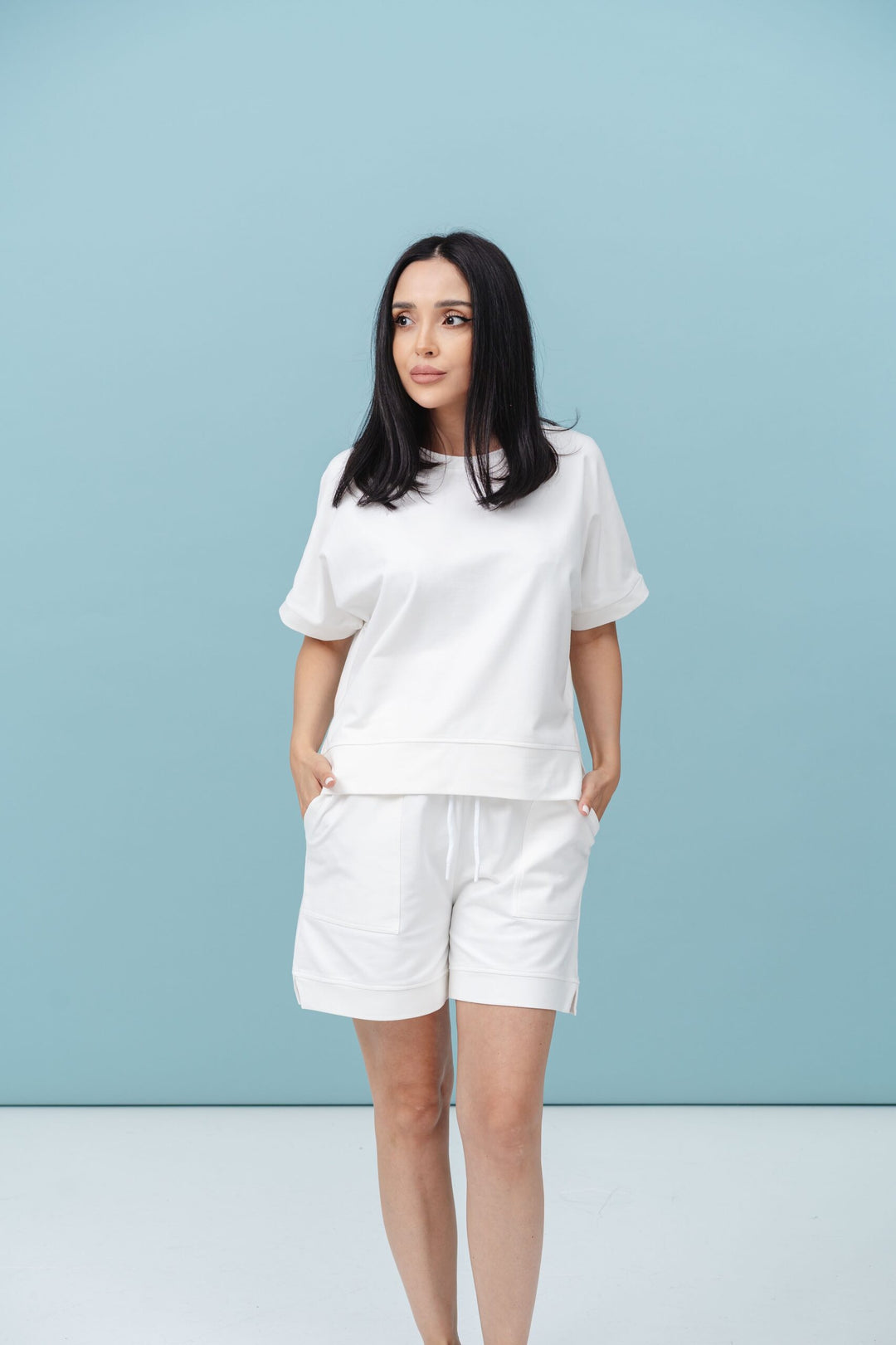 Set bumbac Kiara Alb