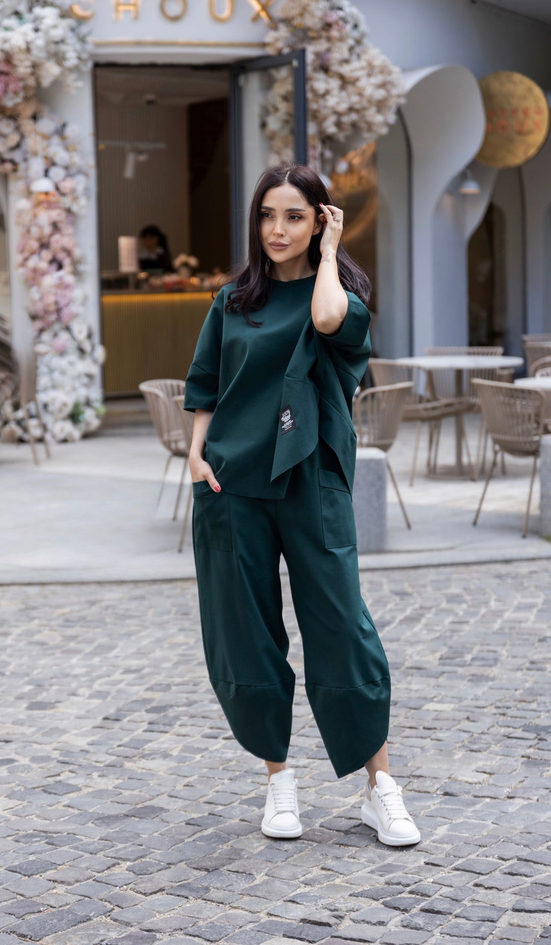 Set bumbac Kaida Verde Smarald