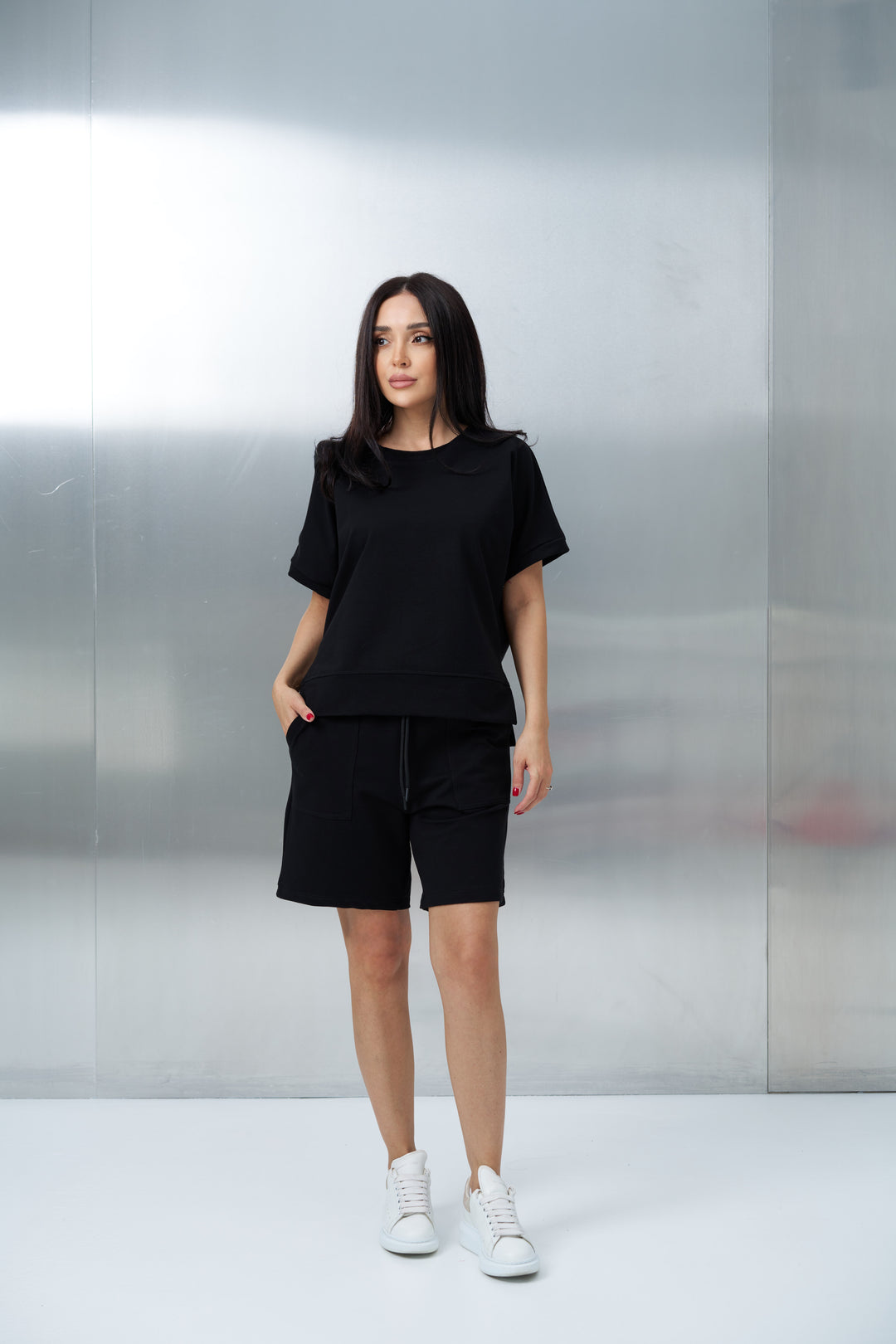 Set bumbac Sia Negru
