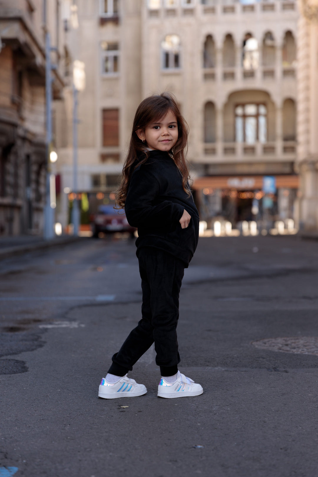 Trening catifea Ania Negru - Unisex