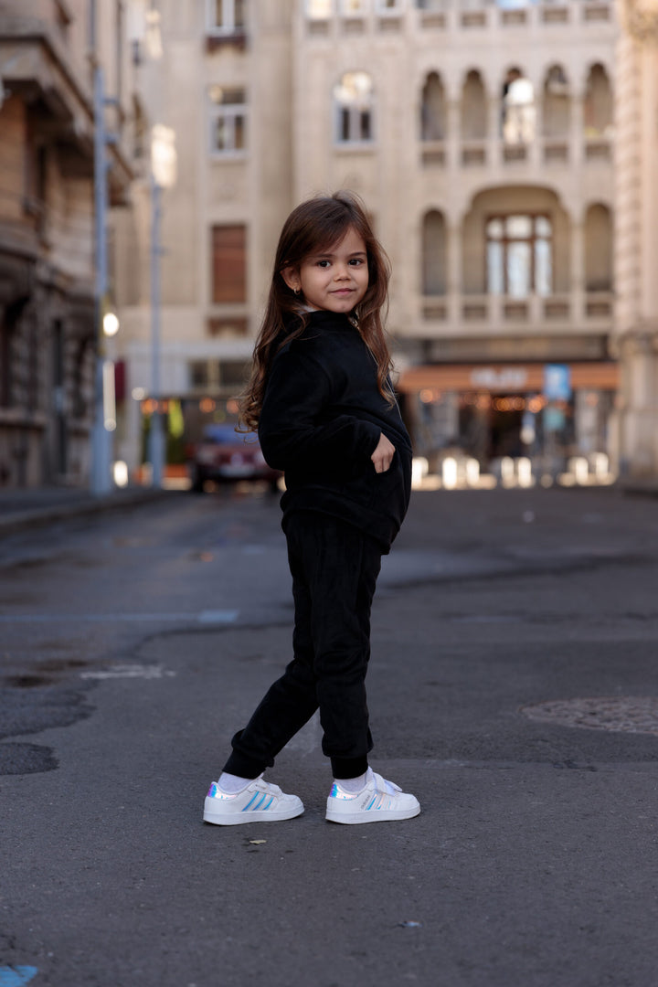 Trening catifea Ania Negru - Unisex