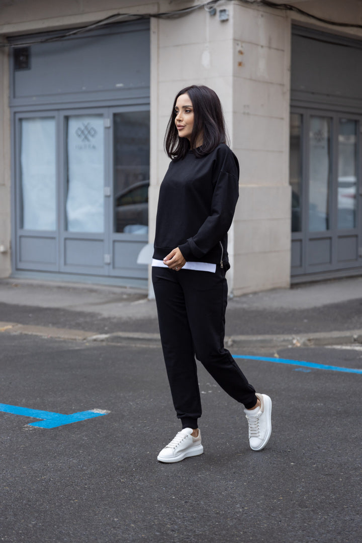 Trening bumbac Kaia Negru