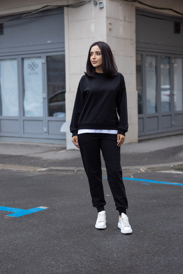 Trening bumbac Kaia Negru