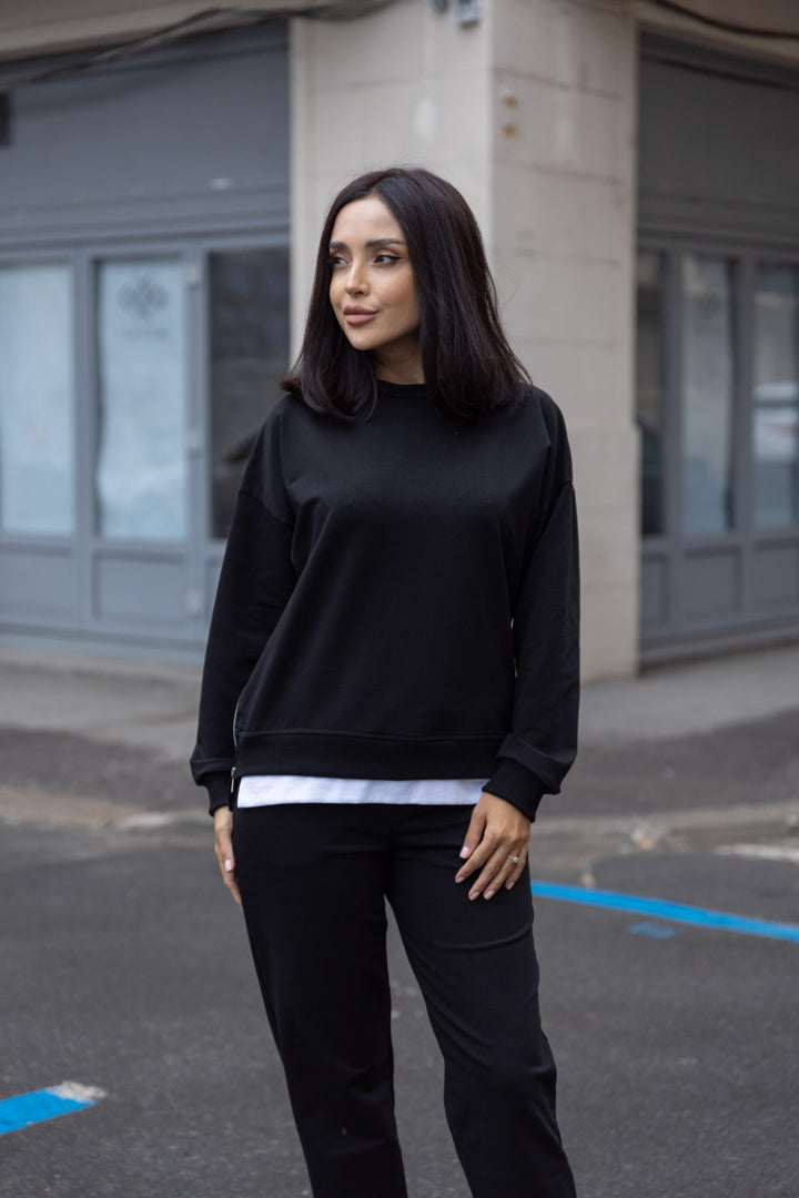 Trening bumbac Kaia Negru