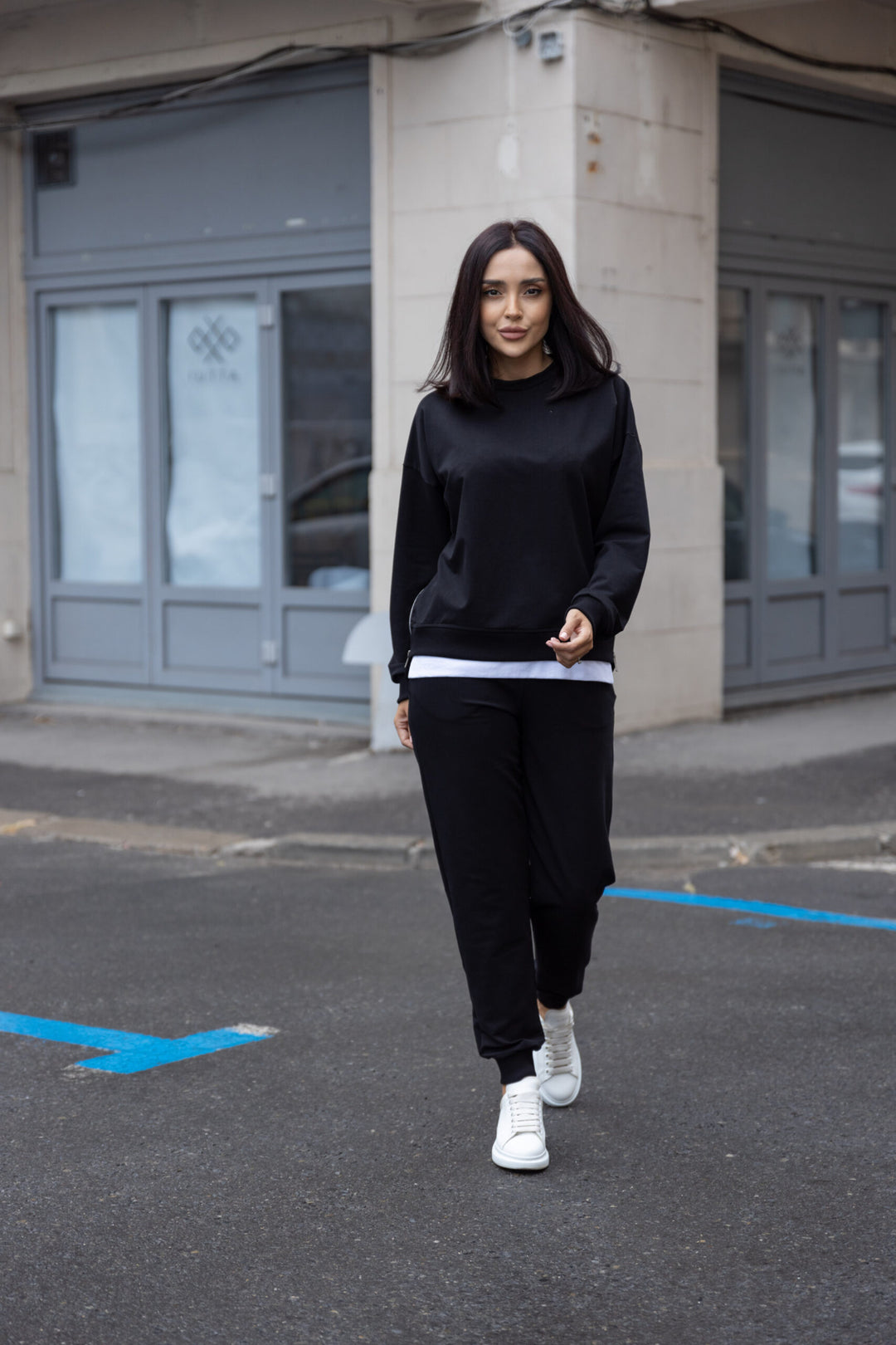 Trening bumbac Kaia Negru