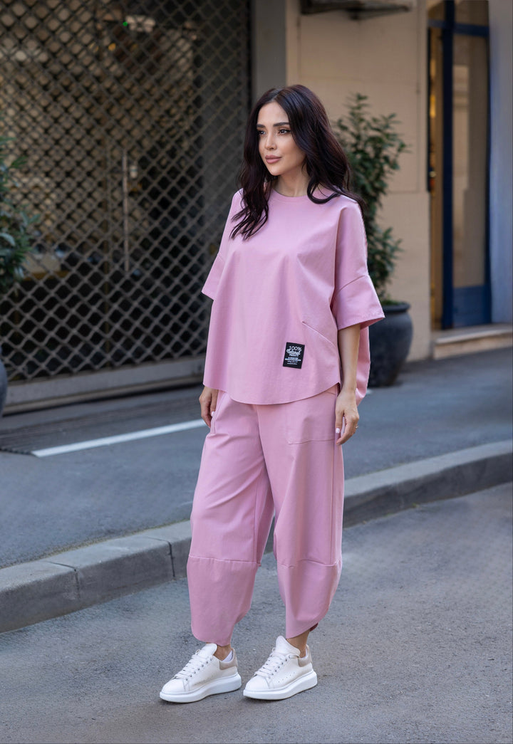 Set bumbac Kaida Roz Pudră