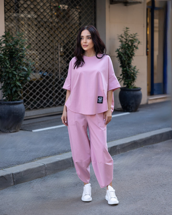 Set bumbac Kaida Roz Pudră