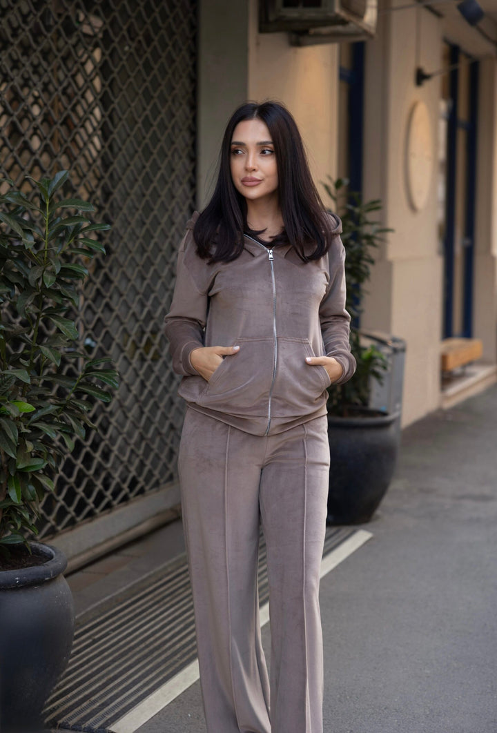 Trening catifea Chloe Cappuccino
