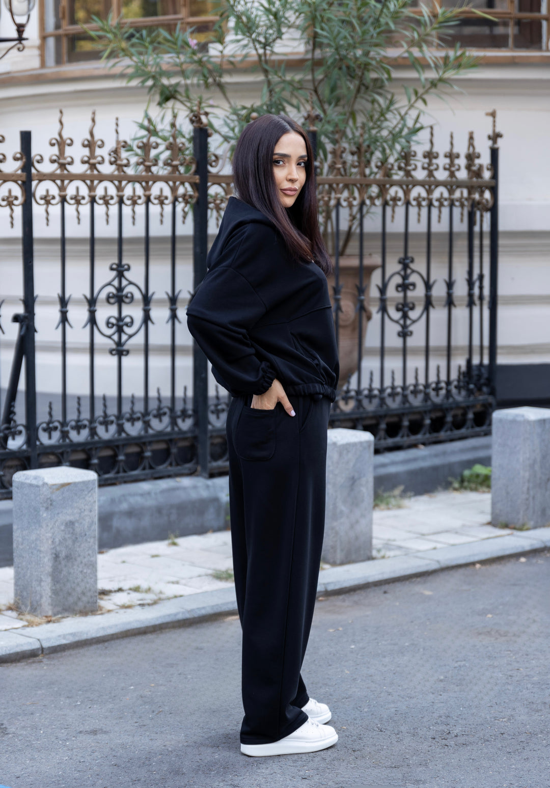 Trening bumbac premium Lima Negru