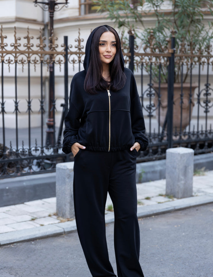 Trening bumbac premium Lima Negru